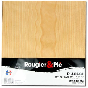 Rougier & Plé Placage bois naturel Hêtre blanc ep. 0,6 mm 30 x 30 cmVendu parscrapmalin
