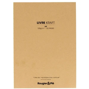 Rougier & Plé Livre papier Kraft 100 g/m² 120 feuilles A5 14,8 x 21 cm