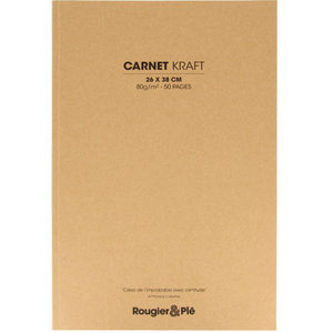 Rougier & Plé Papier Kraft 80 g/m² 26 x 38 cm Carnet de 50 feuillesVendu parscrapmalin