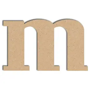Spiderlily Design Lettre en bois médium - M minuscule - 9 cmVendu parscrapmalin