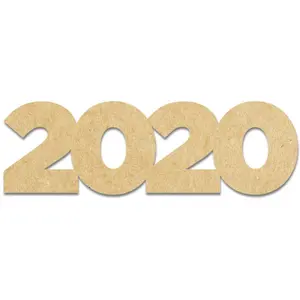 Spiderlily Design Chiffre 2020 en bois médium - 4,7 x 1,5 cmVendu parscrapmalin