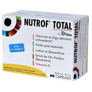 Comparateur de prix : THEA Nutrof total boîte de 60 capsules