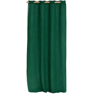 Haomy - Rideau 100% Lin Porticcio cèdre - 140x280 cm OS pas cher