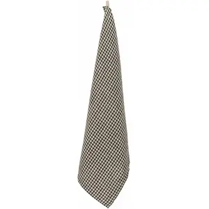 Haomy - Torchon vichy Piana II Charbon taille unique pas cher