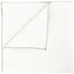 Haomy - Serviette de table en métis Zilia Blanc 40x40 pas cher