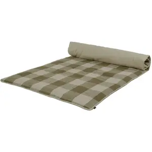 Haomy - Housse d'édredon en lin lavé Palma Gold 85x200 pas cher
