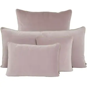 Haomy - Housse de coussin en velours New Delhi Rose poudré 45x45 pas cher
