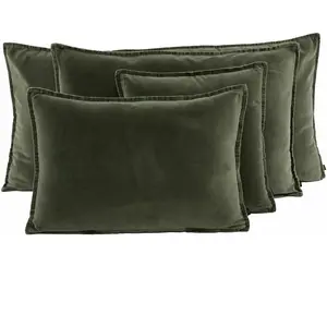 Haomy - Housse de coussin Manhattan Kaki 45x45