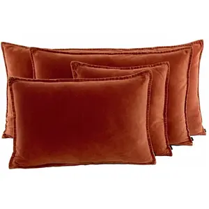 Haomy - Housse de coussin Manhattan Brique 45x45 pas cher