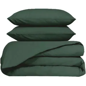 Haomy - Parure 100% Percale de Coton Venezia housse de couette & 2 tai... pas cher