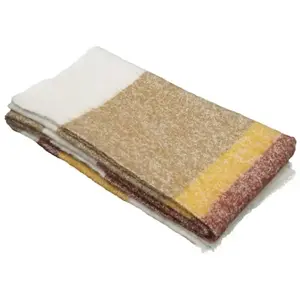 Haomy - Plaid Calypso Tabac - 130x180 cm 130x180 cm pas cher
