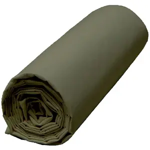 Haomy - Drap housse 100% Percale de Coton Venezia bonnet 30 cm kaki 16... pas cher