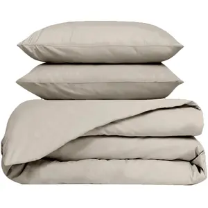 Haomy - Parure Venezia Lin 240x260 + 2 Taies Carrees 65x65 pas cher