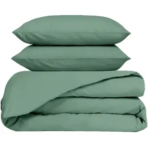 Haomy - Parure 100% Percale de Coton Venezia housse de couette & 2 tai... pas cher