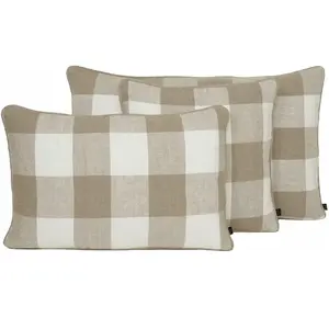Haomy - Housse de coussin en lin Palma II Lin 45x45 pas cher