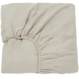 Haomy - Drap-housse Dili en voile de coton Lin 90x200 pas cher