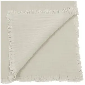Comparateur de prix : Haomy - Plaid en gaze de coton Vanly Naturel 130x180