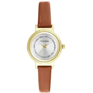 Comparateur de prix : Montre Femme Trendy Kiss Justine - TC10174-02 Bracelet Cuir Marron