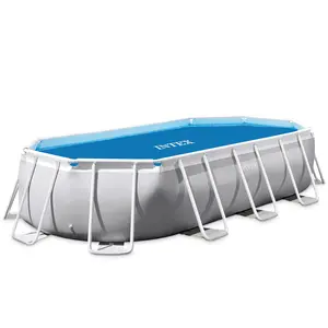 Comparateur de prix : Bâche à bulles pour piscine ovale Intex UTF00149 - 160 microns - Bleu