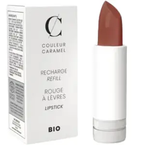 Recharge rouge à lèvres satiné bio - COULEUR CARAMEL - Brun nude 211 pas cher