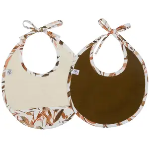 BB & Co Lot de 2 bavoirs naissance en gaze de coton Caramel ForestVendu parberceau-magique