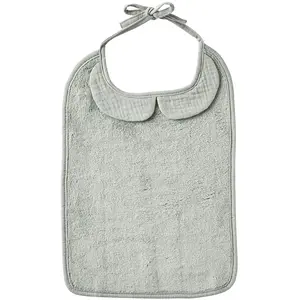 BB & Co Grand bavoir Soft bambou et gaze de coton vert de grisVendu parberceau-magique