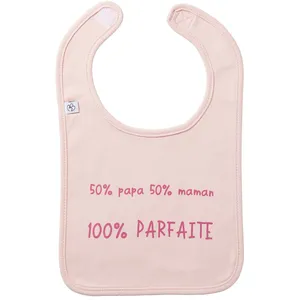 Bavoir "50% papa 50% maman" ROSE BB&Co pas cher