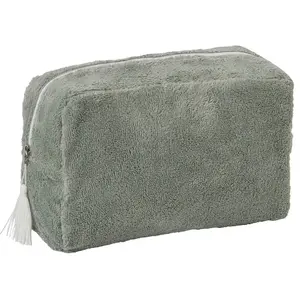 Trousse de toilette en bambou (doublure imperméable) VERT BB&Co pas cher