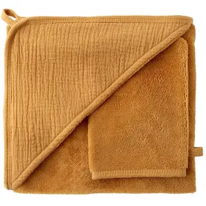 Cape de bain et gant de toilette Mix & Match MARRON BB&Co