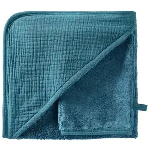 Cape de bain et gant de toilette Mix & Match VERT BB&Co pas cher