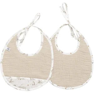BB & Co Lot de 2 bavoirs naissance gaze de coton Daydream pas cher