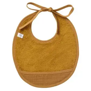 BB & Co Bavoir naissance bi-matière havane pas cher