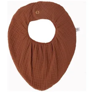 Bavoir-bandana réversible bambou gaze de coton MARRON BB&CoVendu paramazon