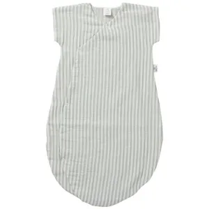 Comparateur de prix : BB & Co Gigoteuse d'été en gaze de coton rayé vert de gris (6-18 mois)