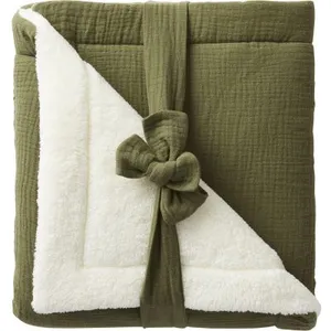 Comparateur de prix : BB & Co Couverture polaire double gaze de coton Fougère (70 x 100 cm)