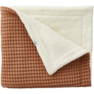 Comparateur de prix : BB & Co Couverture polaire en coton gaufré Cassonade (75 x 120 cm)