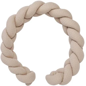 BB & Co Tresse décorative ouatinée en coton gaufré Latte (200 cm) pas cher