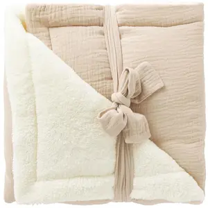 Comparateur de prix : BB & Co Couverture polaire double gaze de coton biscuit (70 x 100 cm)