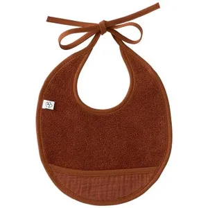 BB & Co Bavoir naissance bi-matière toffee pas cher