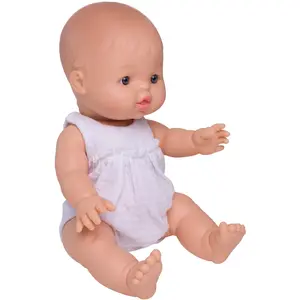 Barboteuse froufrou pour poupée en gaze de coton blanc pas cher