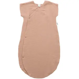 Gigoteuse d'été forme kimono double gaze uni Mocha (0-6 mois) pas cher