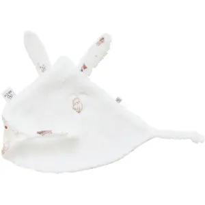 Doudou lapin petit coeur microfibre blanc et clairière pas cher