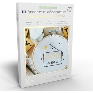 Youdoit Coffret DIY - Broderie décorative - Le poste de radio pas cher