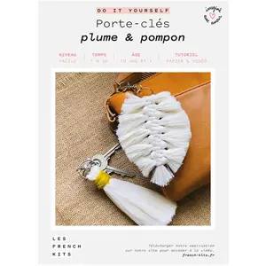 Kit DIY Porte-clés Plume & Pompon