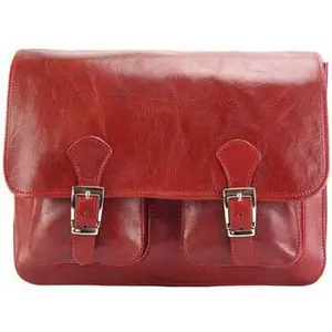 Comparateur de prix : Sac Messager - TONY & PAUL - PAMELA - Cuir marron-rouge - 100% cuir de veau - Dimensions 35x12x25cm