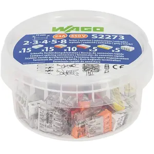 Borne de connexion Wago S2273, assortiment 50 pièces 0.5 à 2.5 mm