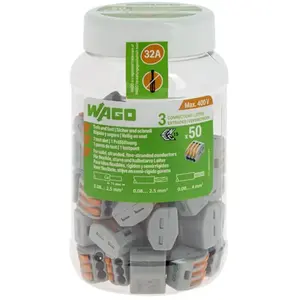 Bornes De Connexion Automatique S222 3 Entrées Par 50-WagoVendu parrakuten