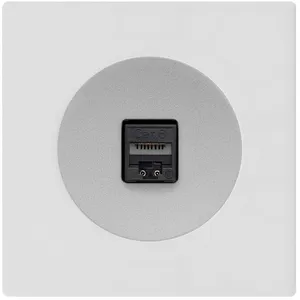 Prise RJ45 CAT6 alu glossy dom + plaque simple blanc Fontini pas cher