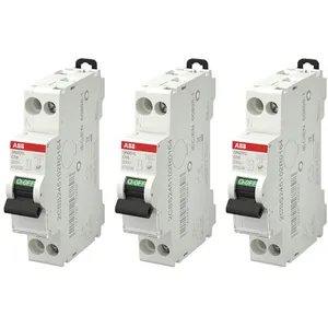 ABB Lot de 3 disjoncteurs Ph+N raccordement Vis 16A-4,5Ka - Courbe C pas cher
