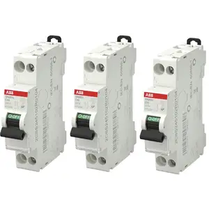 ABB Lot de 3 disjoncteurs Ph+N raccordement Vis 10A-4,5Ka - Courbe C